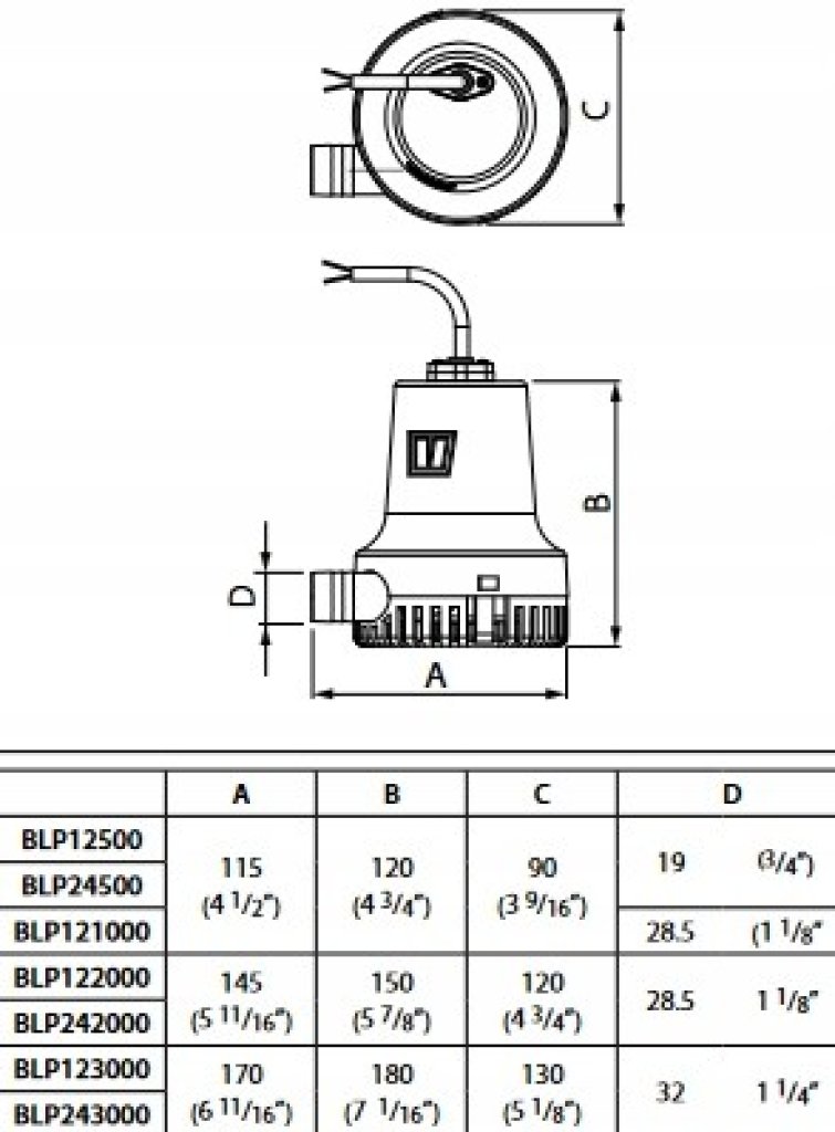 VETUS-3000-24V-POMPA-ZEZOWA-147-l-min-POMPKA-wody-Rodzaj-pompa